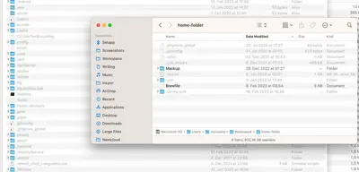 Managing a home folder with version control