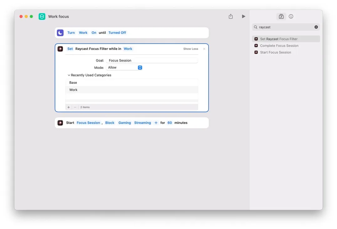 A screenshot of a shortcut